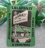 Vintage Lalapanzi The Bushveld Inn Luggage Sticker Label NTransvaal South Africa