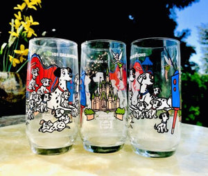 The Wonderful World of Disney + Pepsi 101 Dalmatians Collectors Glasses Set of 3