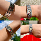 Fossil Betty Boop Rhinestone Silver Stainless Steel Ladies Wrist Watch +Warranty