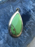 Sterling Silver Green Copper Turquoise Pendant