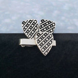 Vintage Hickok Stainless Steel Silver X's Cufflinks And Tie Clip