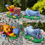 Disney Winnie the Pooh Bear With Honey and Eeyore Donkey Figurine Set of 2
