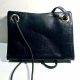 Morris Moskowitz Black Leather Purse With Strap