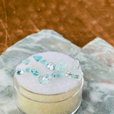 Loose Gemstone Sky Blue & Clear Tone Aquamarine Harvest 13 Gems 0.9g