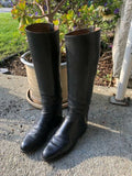 Rowell & Son Black Leather Hunting Riding Equestrian Boots W/ Wood Shapers 39