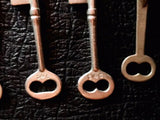 Antique Vintage Original Uncut Skeleton Key Lot of 5 Keys