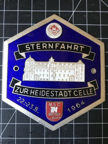 Sternfahrt Zur Heidestadt Celle 1964 Car Badge