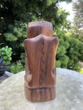 Pacific Islands Tiki Hand-carved Wood Starving Man Statue Ethnic Folk Art