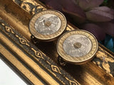 Vintage Republique Francaise French Coin Handmade 14k Gold Bezel Clip Earrings