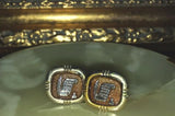 Vintage Feather Scribe Quill Ink Goldtone Cufflinks