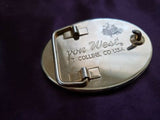 Vintage Von West Ft. Collins, CO USA Black And Gold tone Eagle Belt Buckle