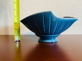 Vintage Artisan Blue Glazed Ceramic Art Pottery Dish Bowl