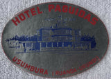 Hotel Paguidas Usumbura (Ruanda-Urundi) Original Vintage Luggage Label