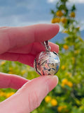 Taxco Sterling Silver 925 Mexico Harmony Bell World Globe Charm Pendant 13.5g