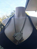 Vintage Ethnic Tribal Gypsy Rajasthan India Silver Tone Necklace