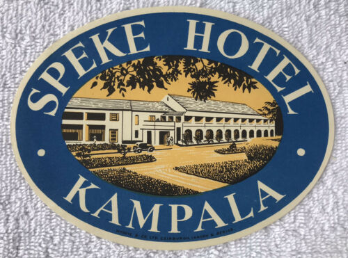 Speke Hotel, Kampala, Uganda Vintage Original Luggage Label Rare