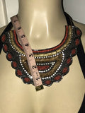 Authentic Sophia And Kate Tribal Statement Necklace W Rhinestones