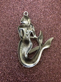 LAGHCAT Mermaid Siren Princess Silver Tone Pendant Charm