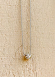 Vintage Sterling Silver 925 Tropical Flower Slider Pendant Necklace 18" Chain