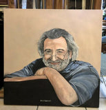 RARE Original Painting of Jerry Garcia by Foot Painter Artist Sheri Caldwell