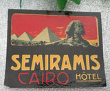 Vintage Hotel luggage Sticker Label Cairo Egypt