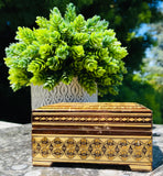 Vintage Artisan Moroccan Ornate Mandala Style Wood Decorative Box