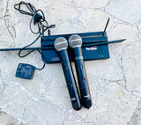 Wireless Pro Star Mic Set of 2 & R-10 Series 2 VHF Diversity Receiver Lot