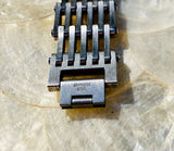 Stainless Steel Wide Silvertone Link Bracelet