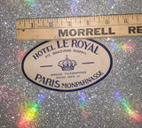 Hotel Le Royal Paris France Vintage Luggage Label