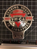 Jubilee YMCA 1903-1953 Serving Youth in Singapore Car Badge