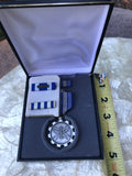 Military Silver Tone Blue White ISAF US Airforce Meritorious Achievement Medal