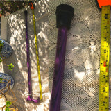 Vintage Royal Canes Silver Handle Purple Colored Walker Cane Walking Stick
