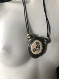 Signed Chicos Necklace Kokopelli Aged Silver tone Southwestern Pendant