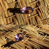 Precious Loose Gem Amethyst Purple Faceted Stone Oval Large 13.88mm 0.9g
