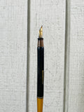 Vintage 14k Gold Plated Wing Flow Fountain Bakelite Pen USA