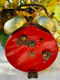 1979 "Dig 'em" Twin Bell Wind Up Red Metal Kellogg Company Vintage Alarm Clock