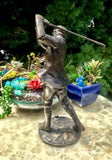Vintage Clad Bronze Golfer Sculpture Statue