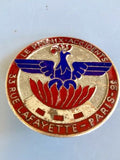 Le Phenix Accidents 33 Rue Lafayette Paris Red Blue Enamel Drago Paris Car Badge