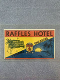 Raffles Hotel Penang Singapore Malaysia Luggage Label Original Unused Rare