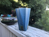 Vintage McCull Pottery Blue Glaze Vase