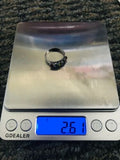 10k White Gold Plated Platinum Coated Peridot Amethyst Spinel Aquamarine Ring