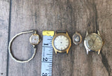 Vintage Gold Filled Swiss 17 Jewel Automatic Watch Lot of 4 As Is / Parts