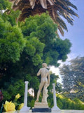 Michelangelo's David Semi Nude 1Ft Sculpture Statue Signed A. Santini Italy