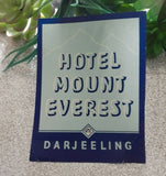Vintage Hotel Mount Everest Luggage Sticker Label Darjeeling India