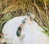 Native American Sterling Silver 925 Turquoise Stone Diamond Shape Cuff Bracelet