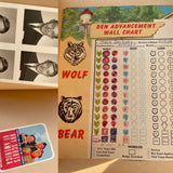 1950s Cub Scout Boy Scouts of America Blue Bound Scrapbook Original B&W Pictures