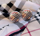 Authentic Burberry Hand Finished 100% Silk Men’s Tie Hankerchief & Cufflinks Set