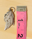 Vintage 925 Sterling Silver Feather wing Dangle Pendant Feathers Charms 5.23g