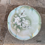 Welmar Germany Green Floral Pears Porcelain Decorative Plate