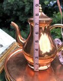 Stunning Vintage 4pc ODI NT SOLID COPPER TEA COFFEE SET